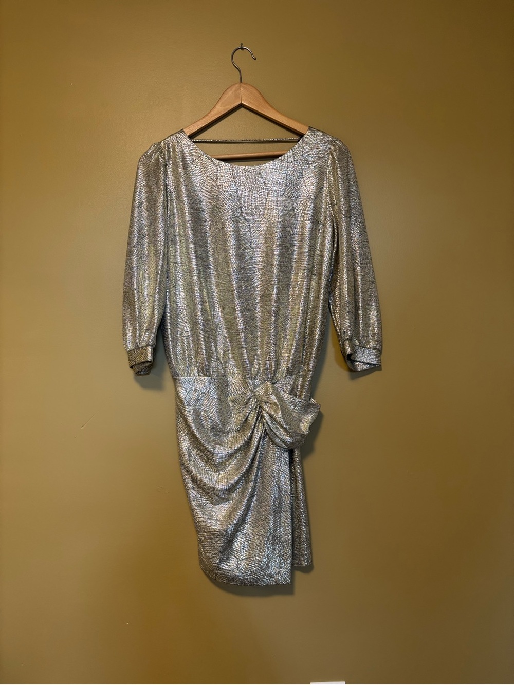 ba&sh Silver Metallic Ralina Mini Dress